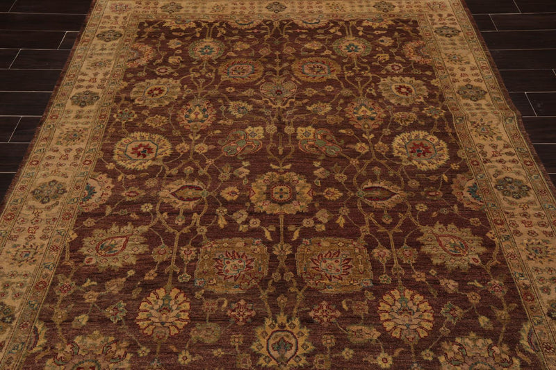 5'11" x 8'11" Hand Knotted Mahal New Zealand Wool Oriental Area Rug Brown
