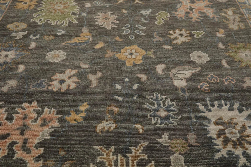 8' 3''x10' 4'' LoomBloom Muted Turkish Oushak Hand Knotted 100% Wool Traditional Area Rug Olive, Beige Color