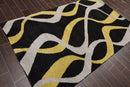5x8 Black, Gold Machine Made 100% Wool Modern & Contemporary Oriental Area Rug