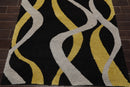 5x8 Black, Gold Machine Made 100% Wool Modern & Contemporary Oriental Area Rug