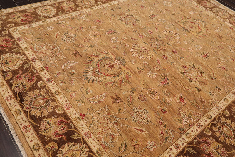 8'x10'1" Hand Knotted Wool Peshawar Traditional 150 KPSI Oriental Area Rug Camel