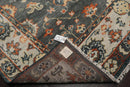 7' 11''x10' 1'' LoomBloom Muted Turkish Oushak Hand Knotted 100% Wool Traditional Area Rug Gray, Burnt Orange Color