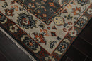 7' 11''x10' 1'' LoomBloom Muted Turkish Oushak Hand Knotted 100% Wool Traditional Area Rug Gray, Burnt Orange Color