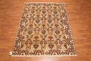 7’ x 8’6" Hand Knotted Authentic Turkish Wool Sarouk Area Rug Beige