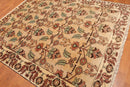 7’ x 8’6" Hand Knotted Authentic Turkish Wool Sarouk Area Rug Beige