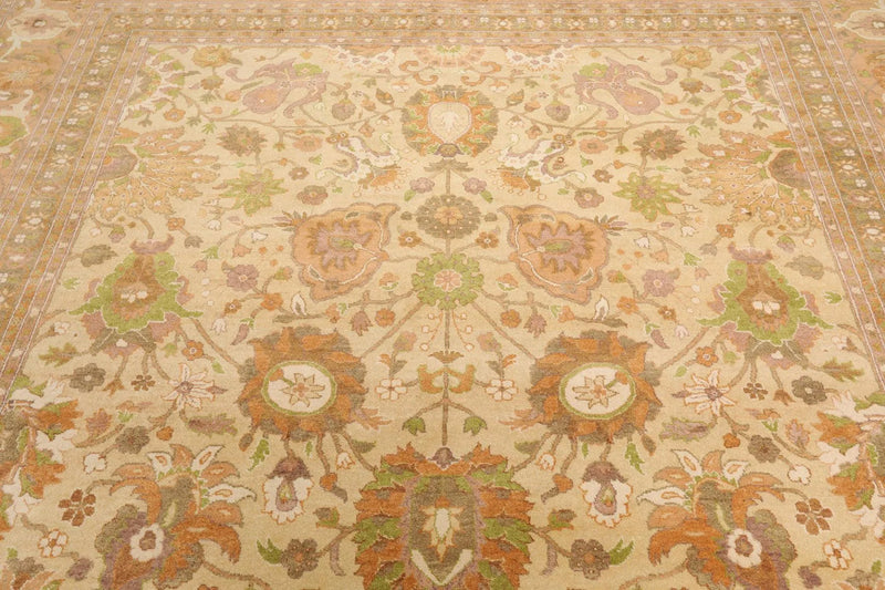 9X12  Beige Hand Knotted 100% Wool Pak Persian 300 KPSI Oriental Area Rug
