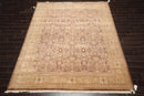 8'1" x 10'2" Hand Knotted Wool PakPersian 16/18 300 KPSI Oriental Area Rug Brown