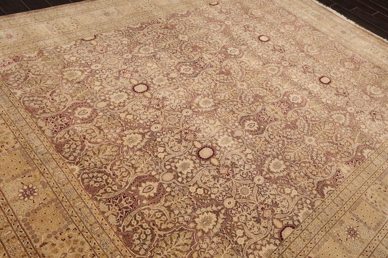 8'1" x 10'2" Hand Knotted Wool PakPersian 16/18 300 KPSI Oriental Area Rug Brown