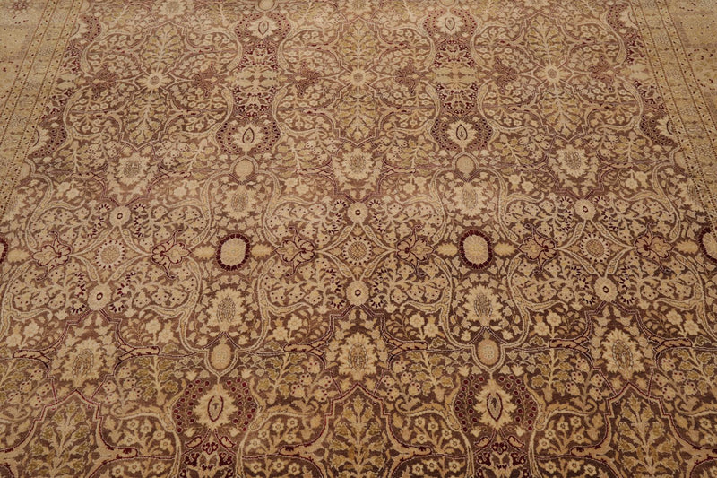 8'1" x 10'2" Hand Knotted Wool PakPersian 16/18 300 KPSI Oriental Area Rug Brown
