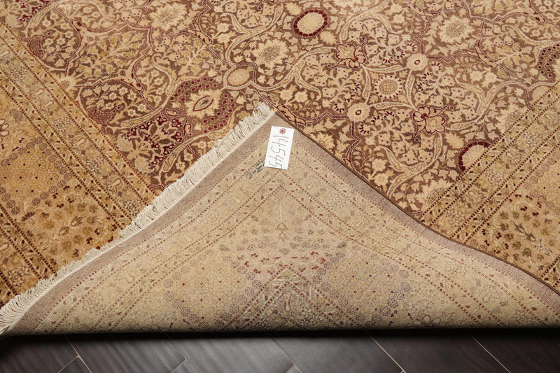 8'1" x 10'2" Hand Knotted Wool PakPersian 16/18 300 KPSI Oriental Area Rug Brown