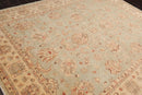 7'9'' x 10' Hand Knotted 100% Wool Peshawar Traditional Area Rug Aqua Beige