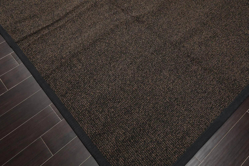 6x9 Black Machine Made in USA Modern Flatwoven 100% Wool Oriental Area Rug