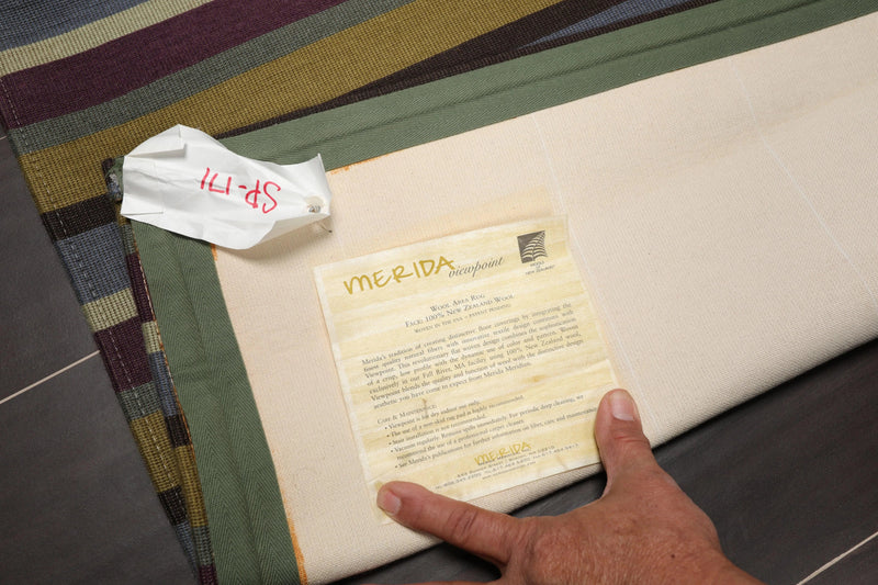 4' x 6' Contemporary 100% Wool Flatweave Area Rug Blue