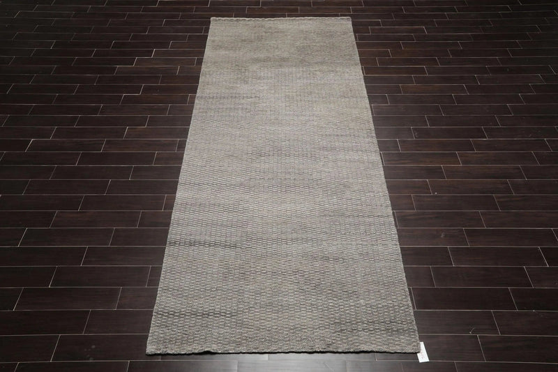 5’ x 12’ Hand Knotted Wool & Jute Palace Runner Modern Area Ru Beige Gray