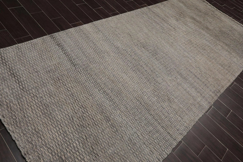 5’ x 12’ Hand Knotted Wool & Jute Palace Runner Modern Area Ru Beige Gray