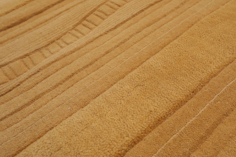 3'6" x 5'6" Contemporary Handmade 100% Wool Traditional Oriental Area Rug Gold