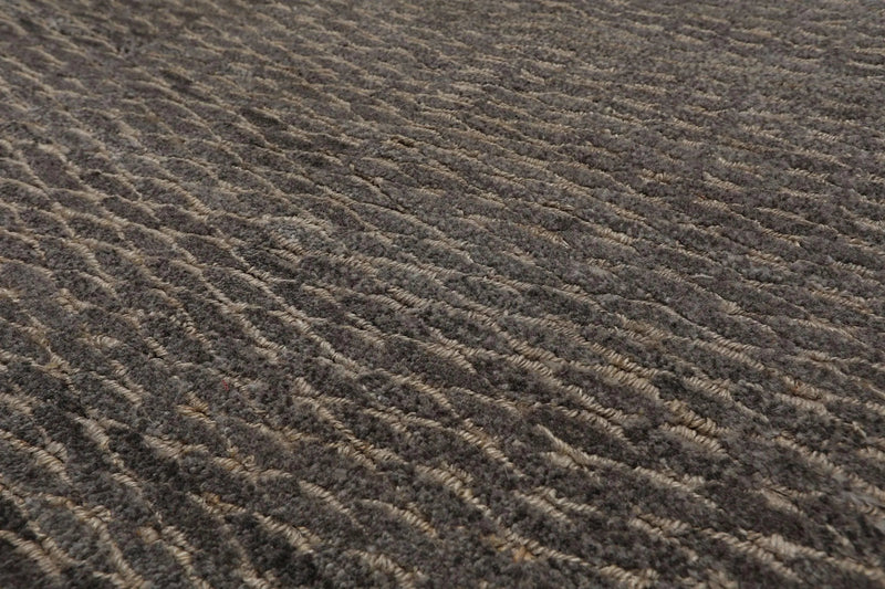 5’ x 12’ Hand Knotted Wool & Jute Palace Runner Modern Area Ru Beige Gray