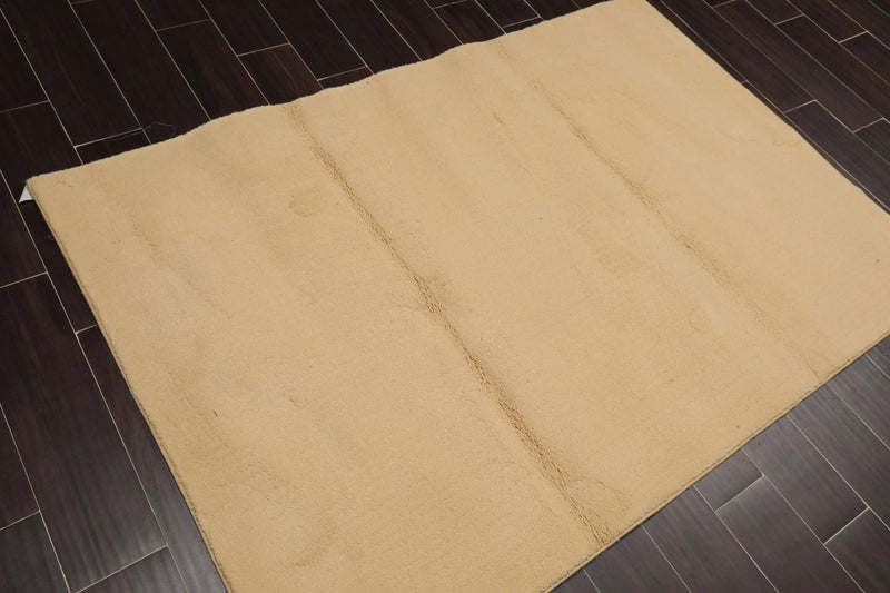 4' x 6' Modern 100% Wool Area Rug USA Beige