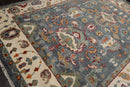 7' 9''x10' 2'' LoomBloom Muted Turkish Oushak Hand Knotted Wool Area Rug Slate, Ivory Color