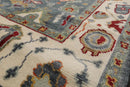 7' 9''x10' 2'' LoomBloom Muted Turkish Oushak Hand Knotted Wool Area Rug Slate, Ivory Color