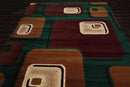 7'10" x 10' Contemporary 100% Polypropylene Full Pile Area Rug Green