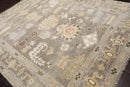 8' 2''x10' 3'' LoomBloom Muted Turkish Oushak Hand Knotted Wool Area Rug Gray, Ivory Color
