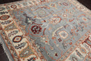 7' 11''x10' 3'' LoomBloom Muted Turkish Oushak Hand Knotted Wool Area Rug Slate, Ivory Color