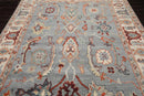 7' 11''x10' 3'' LoomBloom Muted Turkish Oushak Hand Knotted Wool Area Rug Slate, Ivory Color