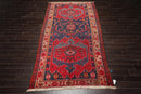 5'10'' x 12'2'' Antique Runner Hand Knotted Wool Kazak Oriental Area Rug Navy