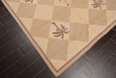 5'6" x 8' Hand Hooked 100% Wool Oriental Area Rug Modern Beige