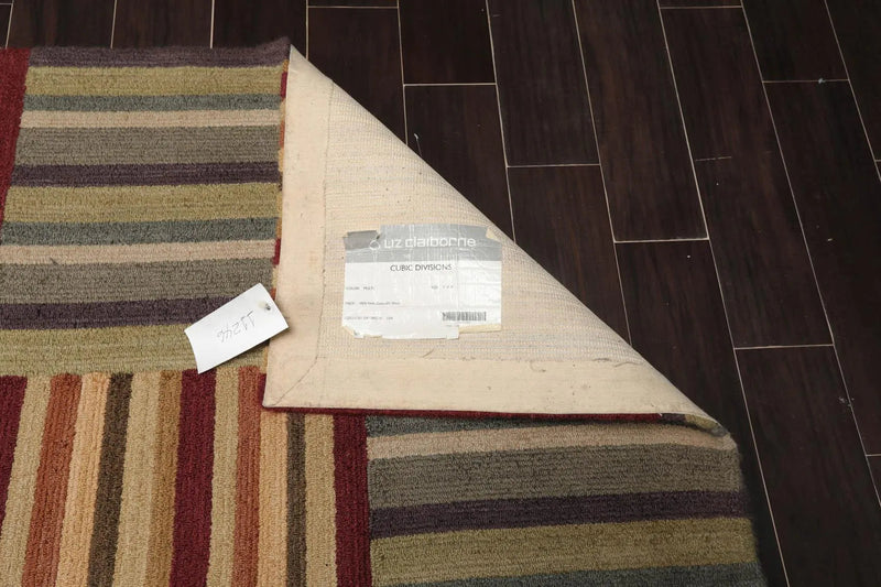 5' x 8' Liz Clairbourne Handmade 100% Wool Oriental Area Rug 5x8 Gray