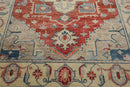 8' 1''x9' 11'' LoomBloom Muted Turkish Oushak Hand Knotted Wool Area Rug Rust, Beige Color