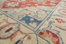 8' 1''x9' 11'' LoomBloom Muted Turkish Oushak Hand Knotted Wool Area Rug Rust, Beige Color