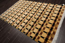 6'9" x 9'3"Hand Knotted Wool Tibetan Oriental Area Rug Modern Contemporary Beige