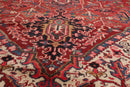 9'5'' x 13'3'' Hand Knotted 100% Wool Herizz Traditional Oriental Area Rug Rust