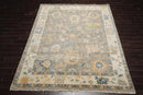 7' 3''x10' 3'' LoomBloom Muted Turkish Oushak Hand Knotted Wool Area Rug  Gray, Beige Color