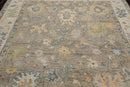 7' 3''x10' 3'' LoomBloom Muted Turkish Oushak Hand Knotted Wool Area Rug  Gray, Beige Color