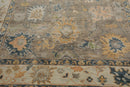7' 3''x10' 3'' LoomBloom Muted Turkish Oushak Hand Knotted Wool Area Rug  Gray, Beige Color