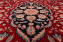 8'10" x 11'11" Hand Knotted Wool Romanian Tabrizz Traditional Area Rug Red