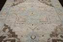 7' 7''x9' 10'' LoomBloom Muted Turkish Oushak Hand Knotted Wool Area Rug Taupe,Beige Color