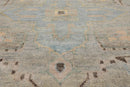 7' 7''x9' 10'' LoomBloom Muted Turkish Oushak Hand Knotted Wool Area Rug Taupe,Beige Color