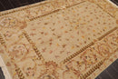 5'9" x 8'9" Hand Knotted 300KPSI Wool & silk Aubusson Savonnerie Area Rug Beige