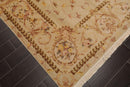 5'9" x 8'9" Hand Knotted 300KPSI Wool & silk Aubusson Savonnerie Area Rug Beige