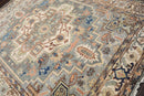 7' 11''x10' 1'' LoomBloom Muted Turkish Oushak Hand Knotted Wool Area Rug Gray, Blue Color