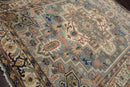 7' 11''x10' 1'' LoomBloom Muted Turkish Oushak Hand Knotted Wool Area Rug Gray, Blue Color