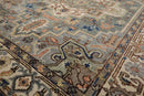 7' 11''x10' 1'' LoomBloom Muted Turkish Oushak Hand Knotted Wool Area Rug Gray, Blue Color