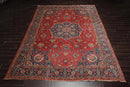 9'5'' x 13' Hand Knotted 100% Wool Tabrizz Traditional Oriental Area Rug Coral