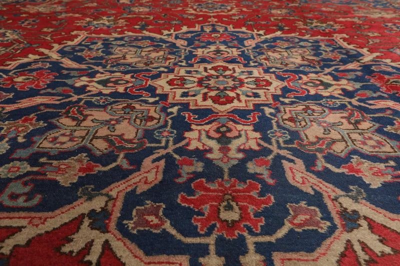 9'5'' x 13' Hand Knotted 100% Wool Tabrizz Traditional Oriental Area Rug Coral