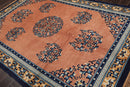 6'7" x 9'7" Hand Knotted 100% Wool Chinese Art Deco Oriental Area Rug Peach