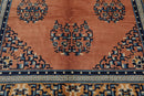 6'7" x 9'7" Hand Knotted 100% Wool Chinese Art Deco Oriental Area Rug Peach